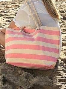 Plażowa torba w stylu marynarskim z sznurowanymi uchwytami
