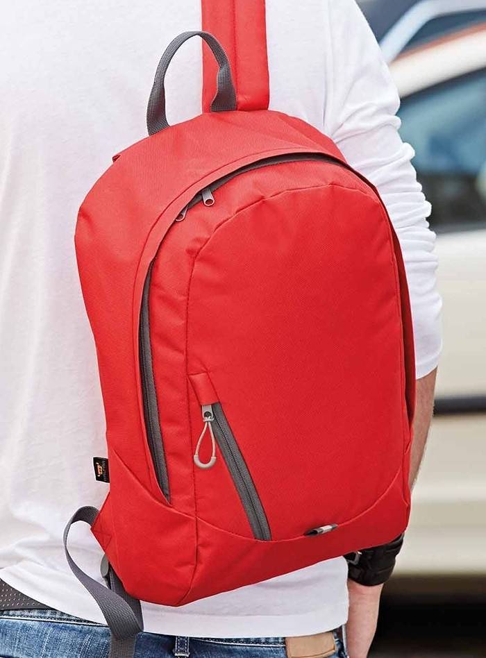 Plecak na zamek błyskawiczny z odblaskowymi paskami