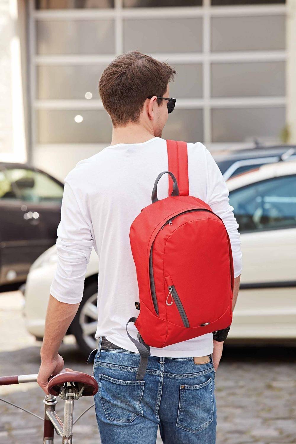 Plecak na zamek błyskawiczny z odblaskowymi paskami