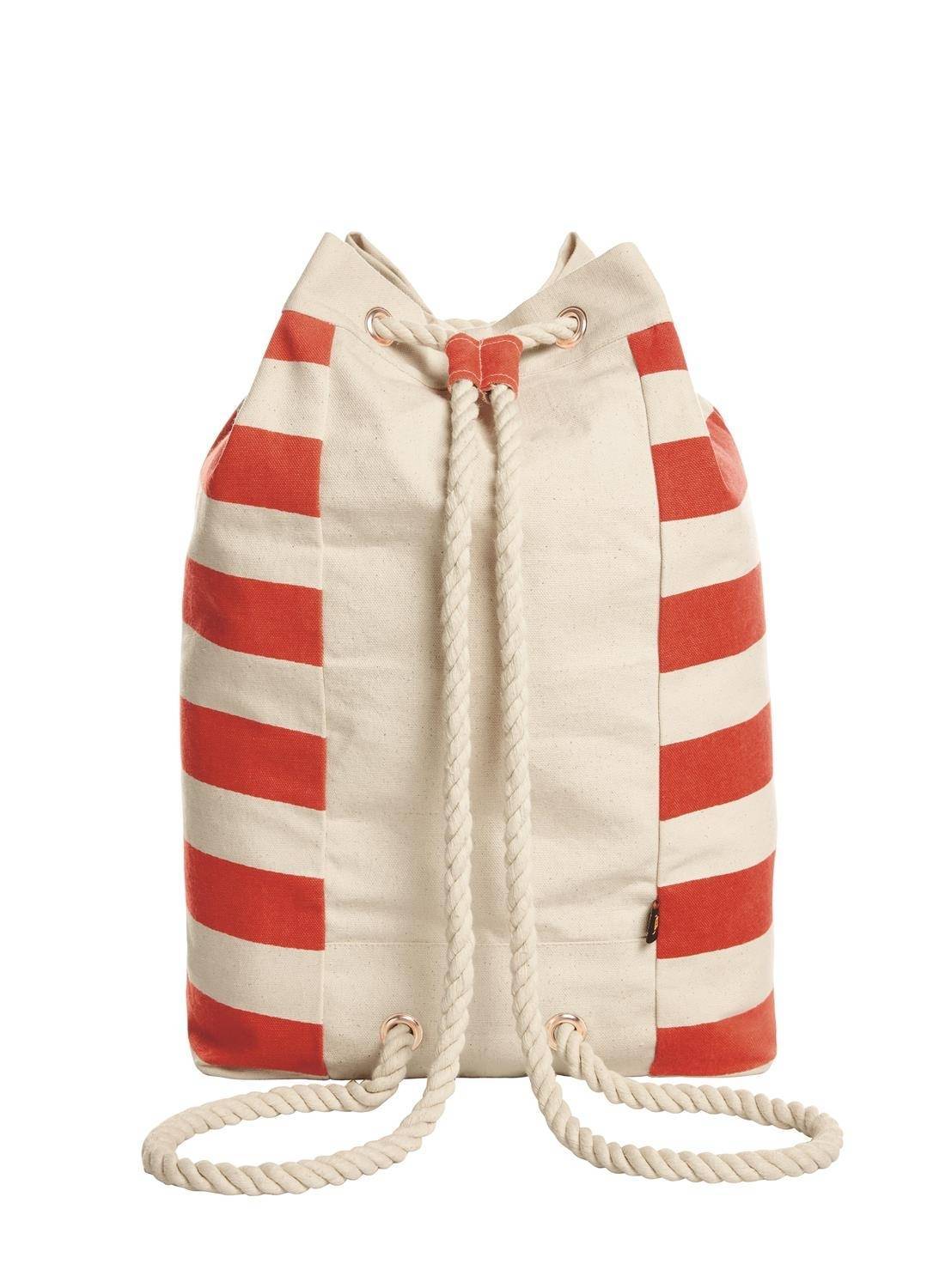 Plecak w stylu żeglarskim z kieszenią na rzep