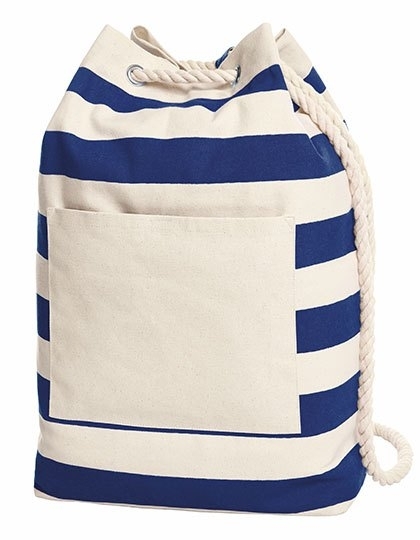 Plecak w stylu żeglarskim z kieszenią na rzep