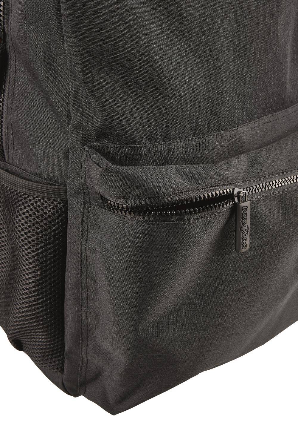 Plecak z bocznymi siatkowanymi kieszeniami z dodatkowym odblaskiem