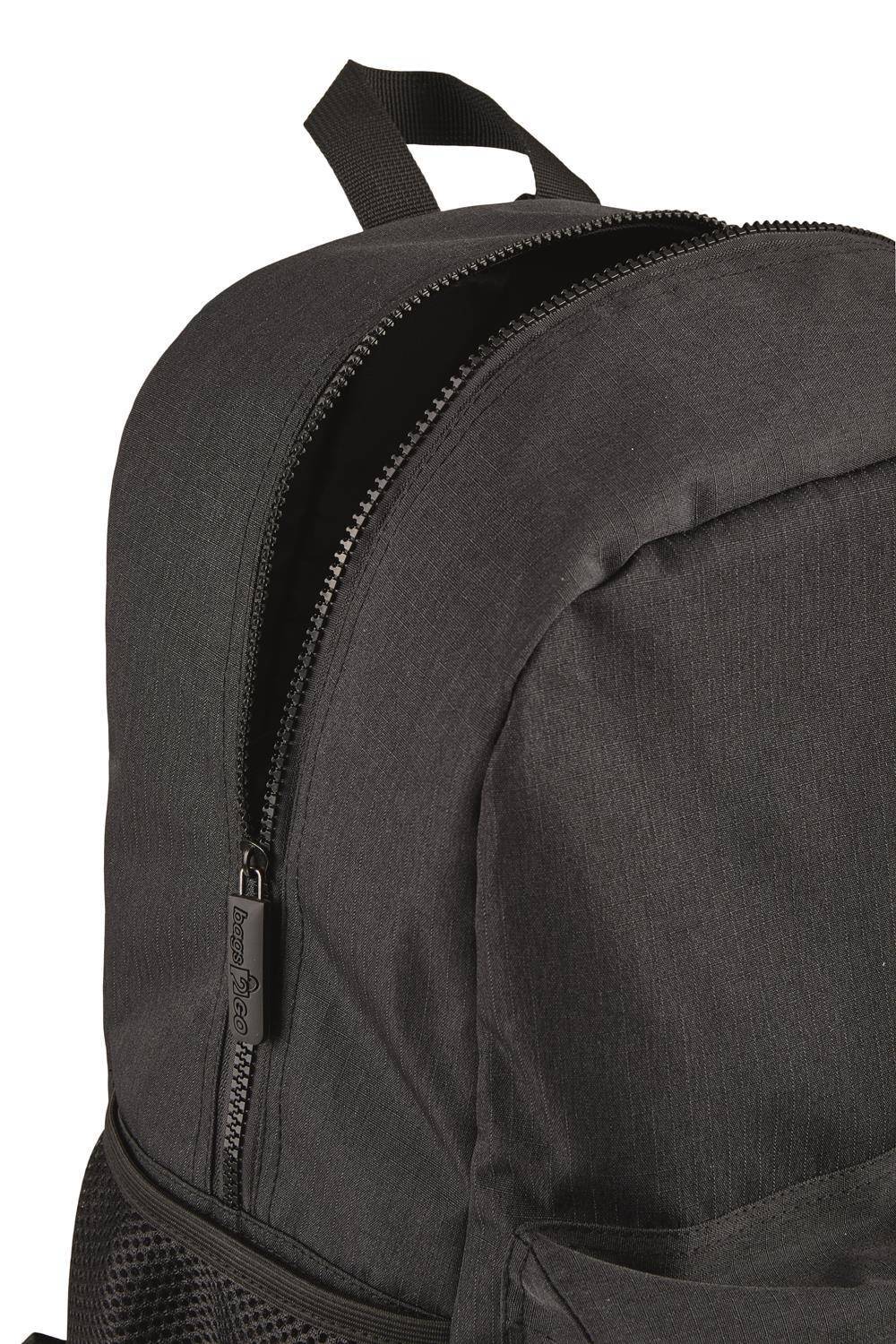 Plecak z bocznymi siatkowanymi kieszeniami z dodatkowym odblaskiem