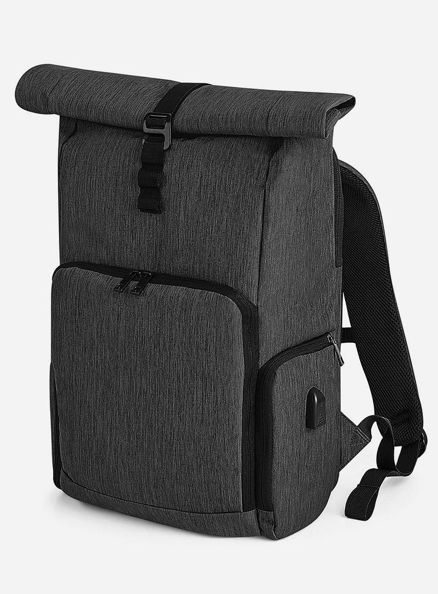 Plecak z kieszenią na laptopa i rolowanym zamknięciem