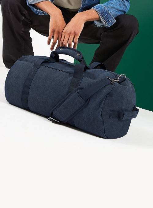 Płócienna torba sportowa z pasem na ramię i uchwytem