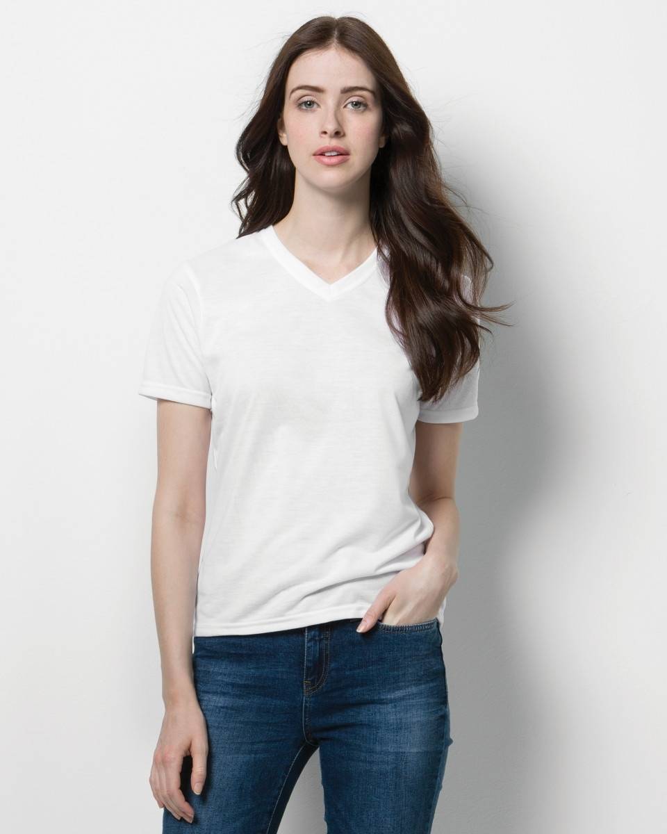 Podkoszulka damska z krótkim rękawem Subli Plus® V neck