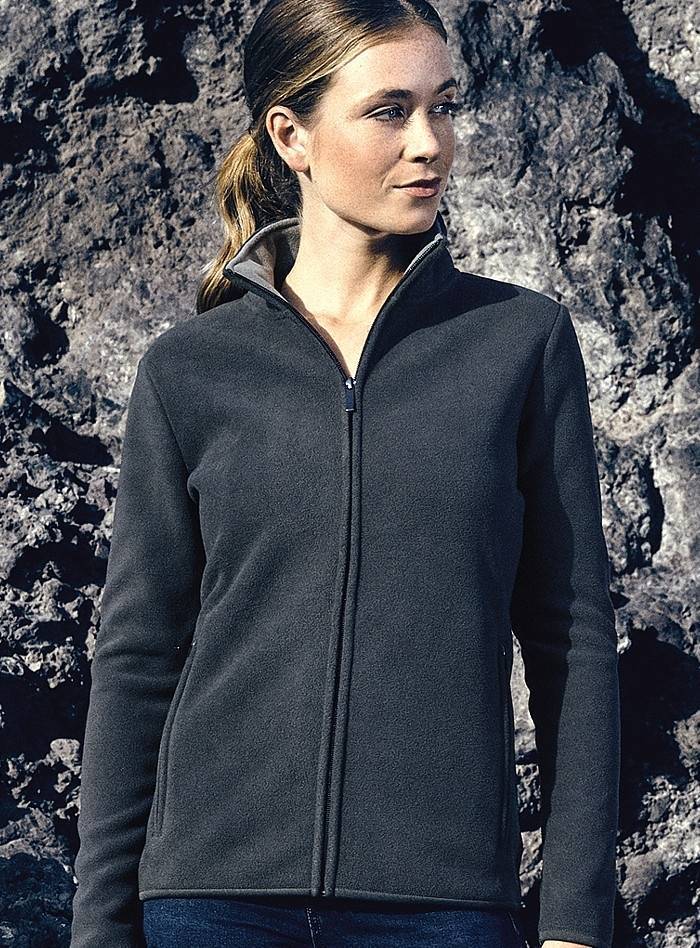 Polar damski odporny na mechacenie z kontrastową podszewką