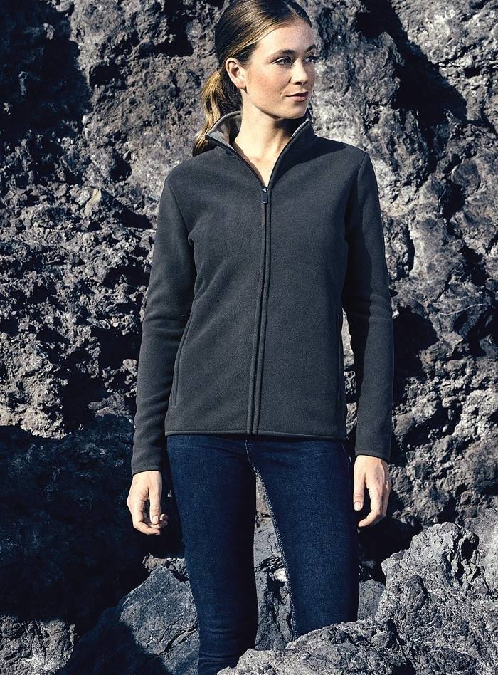 Polar damski odporny na mechacenie z kontrastową podszewką