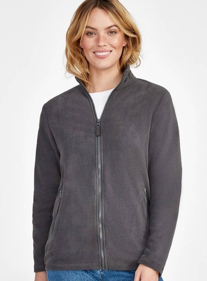 Polar damski zapinany na długi zamek z kieszeniami