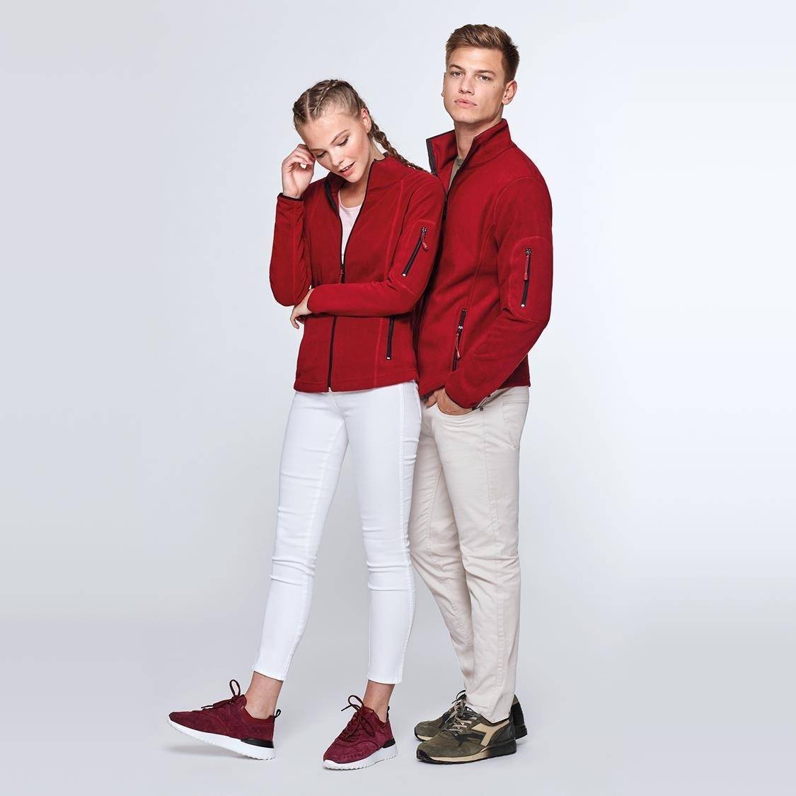 Polar męski z kieszenią na rękawie i ozdobnymi szwami