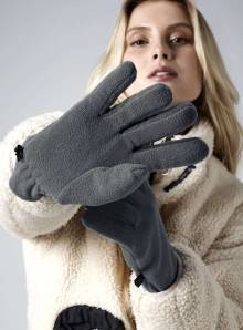 Polarowe rękawiczki zimowe, materiał z recyklingu