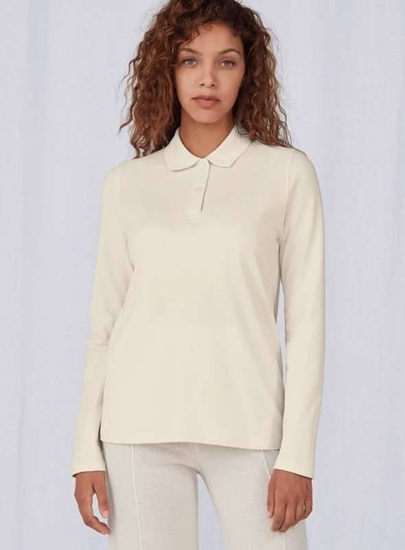 Polo damskie z długimi rękawami, model Optimium