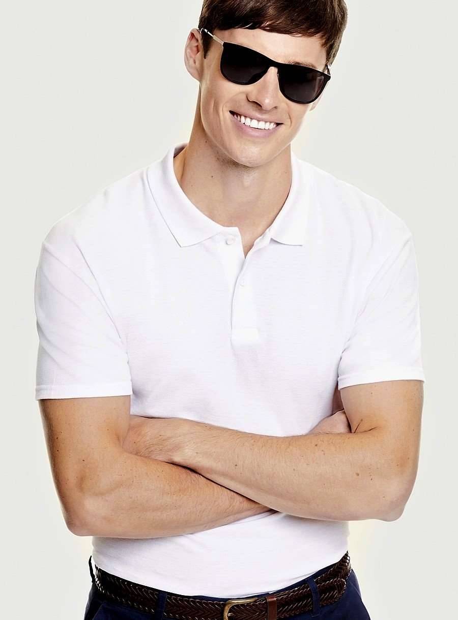 Polo męskie o klasycznym fasonie marki Fruit of the loom