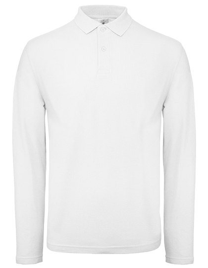 Polo męskie z długimi rękawami i dopasowanymi guzikami