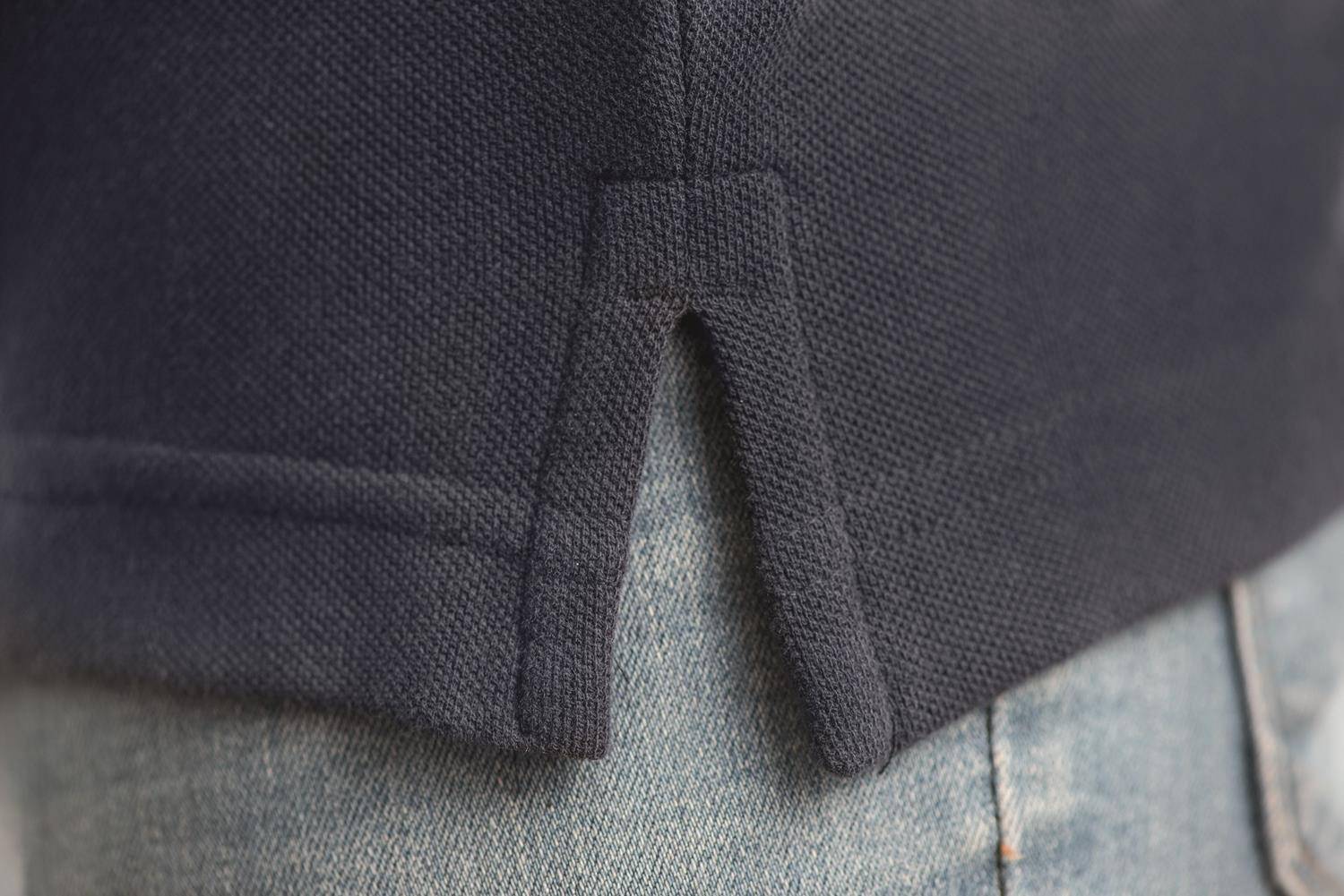 Polo męskie z ochroną przed mechaceniem i kurczeniem