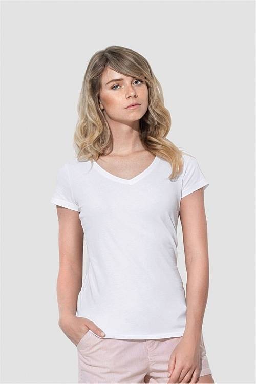 Praktyczna damska koszulka model V-Neck Claire