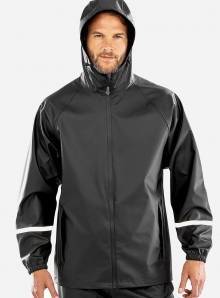 Prism PU Waterproof Jacket with Reflective Bands & Recycled Backing
