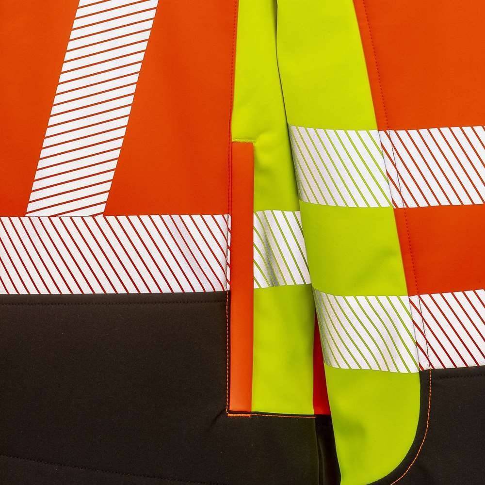 Recycled 3-Layer Printable 3-Tone Safety Softshell Jacket