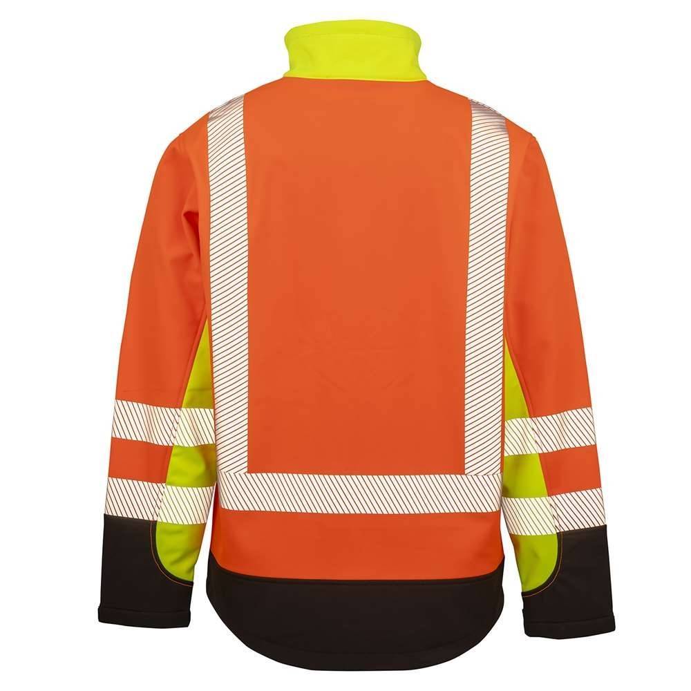 Recycled 3-Layer Printable 3-Tone Safety Softshell Jacket