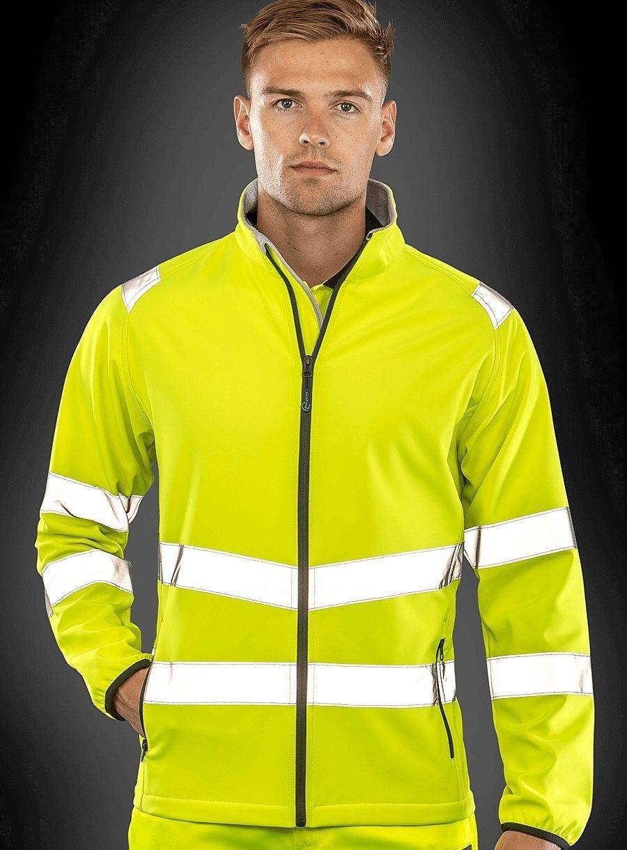 Recycled Printable Safety Softshell Jacket