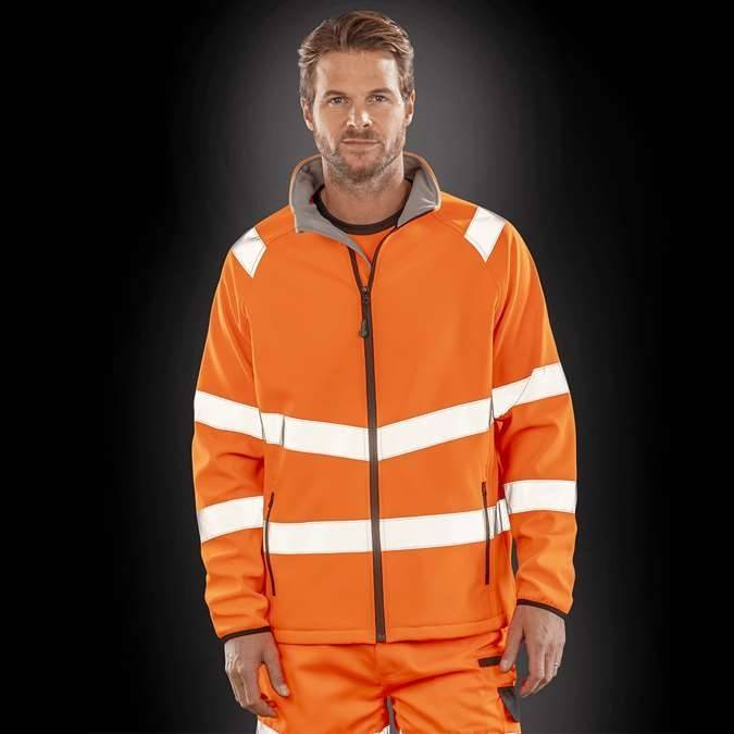 Recycled Printable Safety Softshell Jacket
