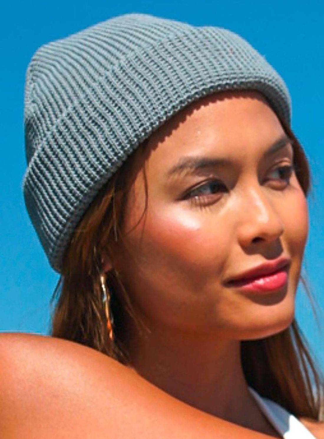 Recycled Yarn Waffle Knit Beanie