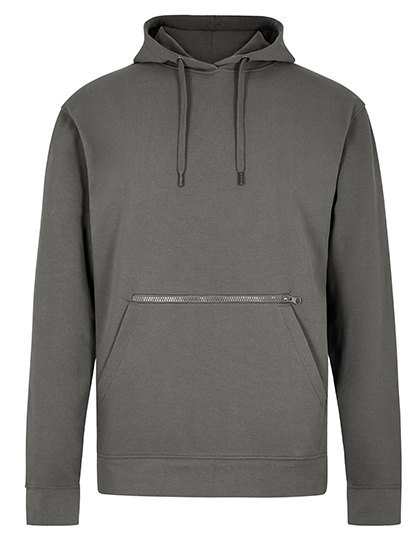Regular Fit Pique Hoodie with Zipped Pocket