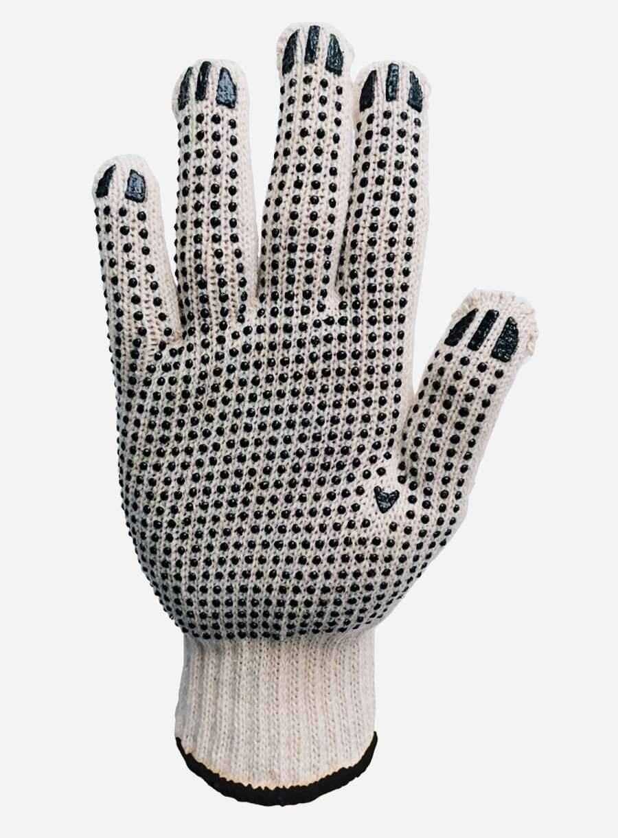 Rękawice robocze z oddychającego materiału z wypustkami antypoślizgowymi