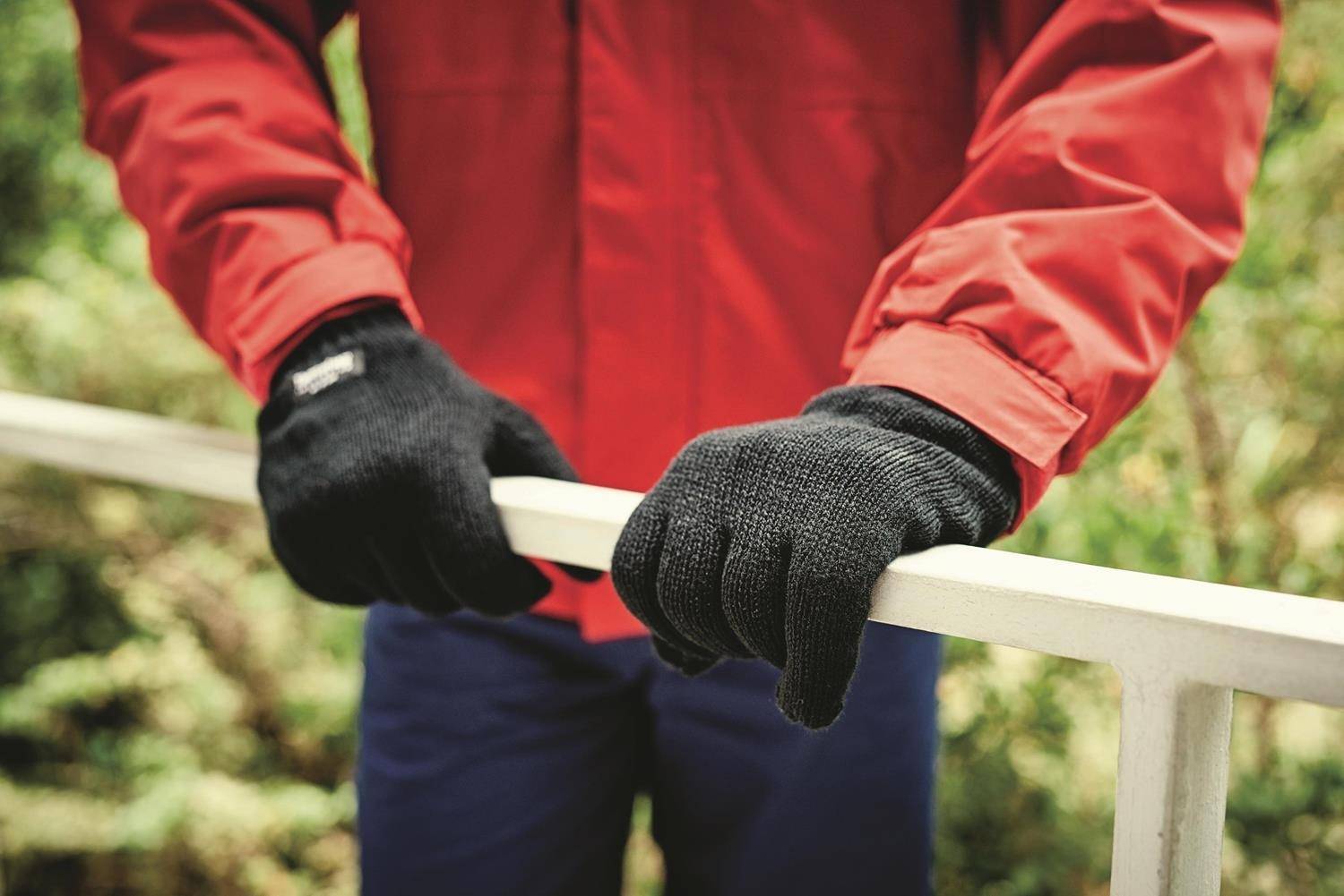 Rękawiczki zimowe z prążkowanymi ściągaczami