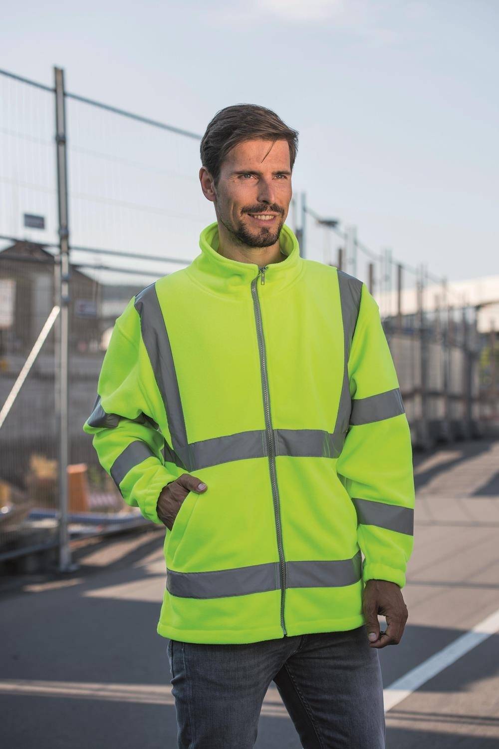 Robocza bluza polarowa z odblaskami