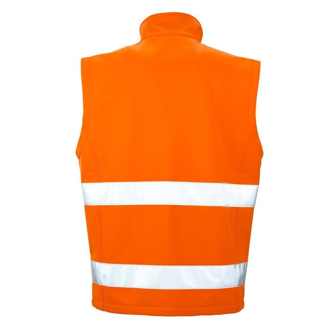 Robocza kamizelka softshell z pasami odblaskowymi i kontrastowym dołem