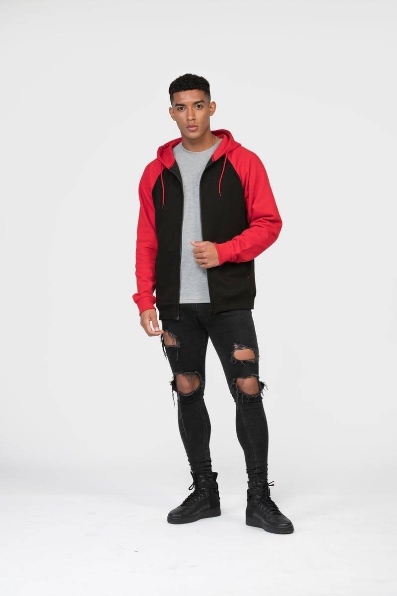 Rozpinana bluza bejsbolówka z dwuwarstwowym kapturem