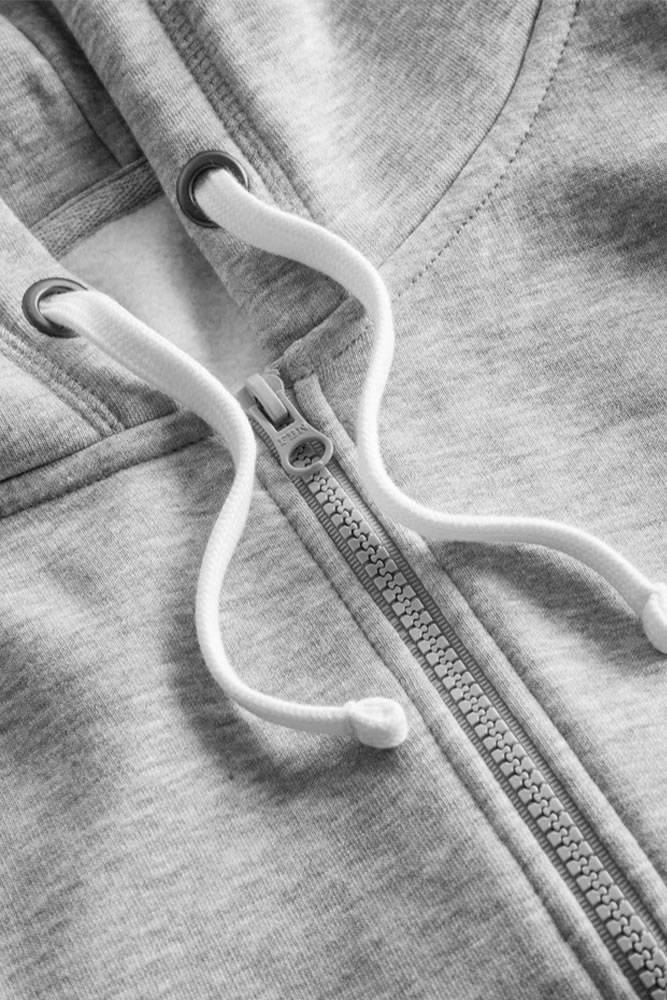 Rozpinana bluza damska z kapturem i elastycznymi ściągaczami