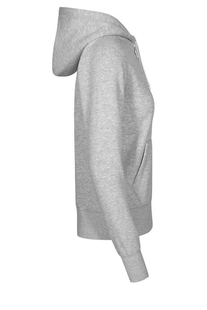 Rozpinana bluza damska z kapturem i elastycznymi ściągaczami