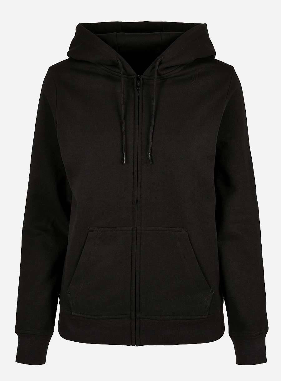 Rozpinana bluza damska z kapturem o prostym fasonie