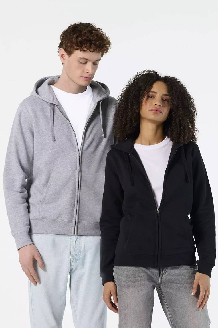 Rozpinana bluza damska z kapturem zawierająca polarową podszewką