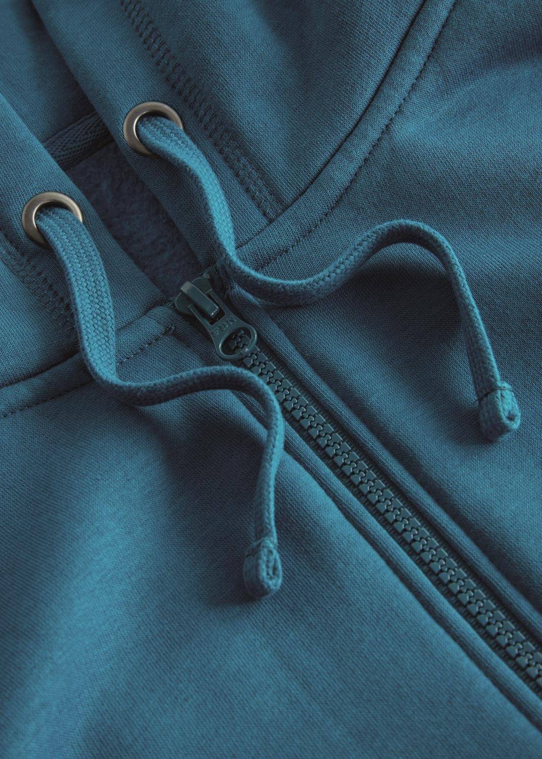 Rozpinana bluza męska z kapturem z płaskimi szwami