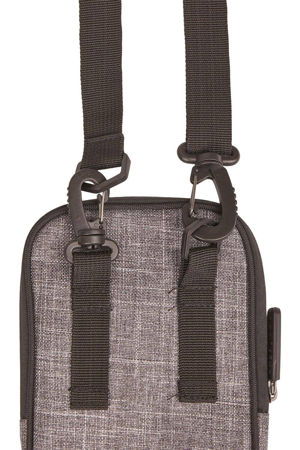 Saszetka na ramię w kolorze szarego melanżu