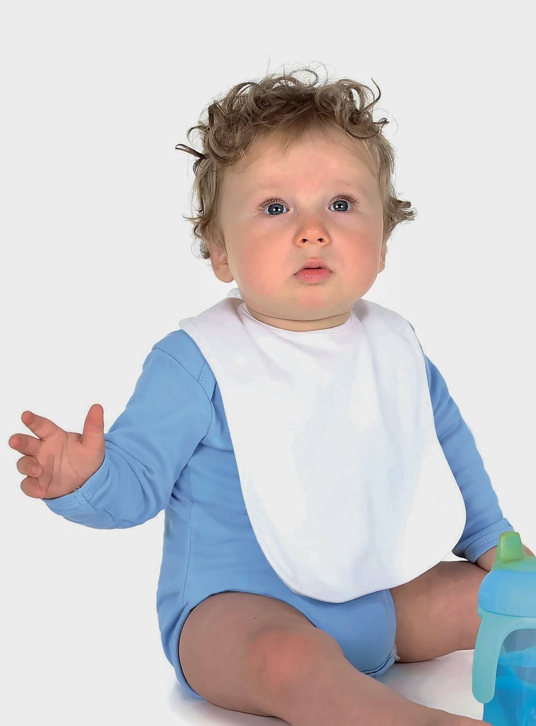 Śliniaczek niemowlęcy zapinany na rzep