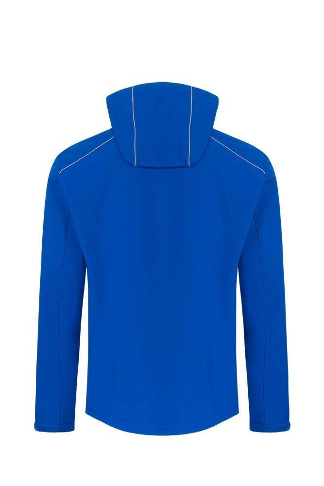 Softshell męski z odblaskowymi detalami i odpinanym kapturem