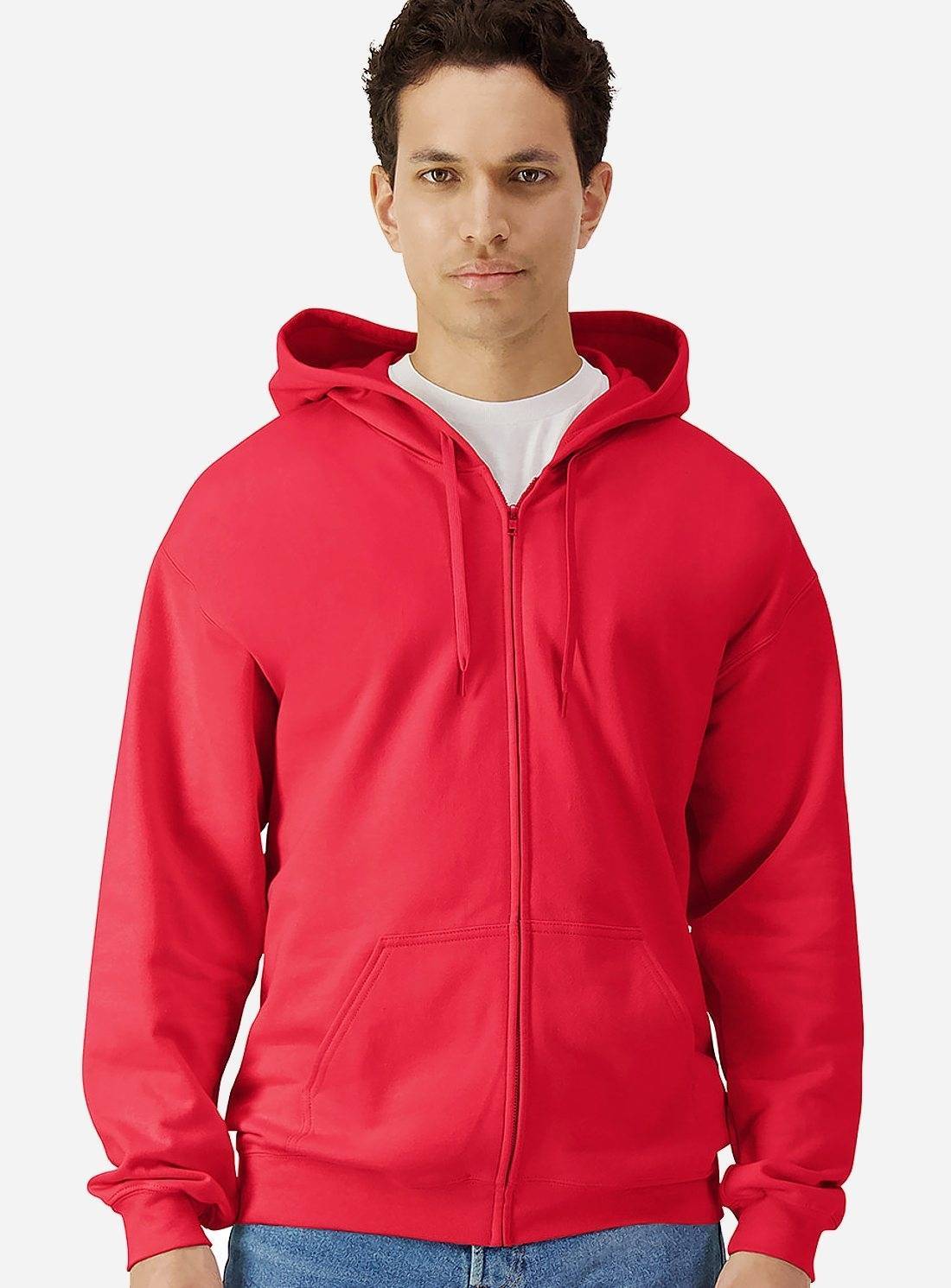Softstyle® Midweight Fleece Adult Full Zip Hooded Sweatshirt