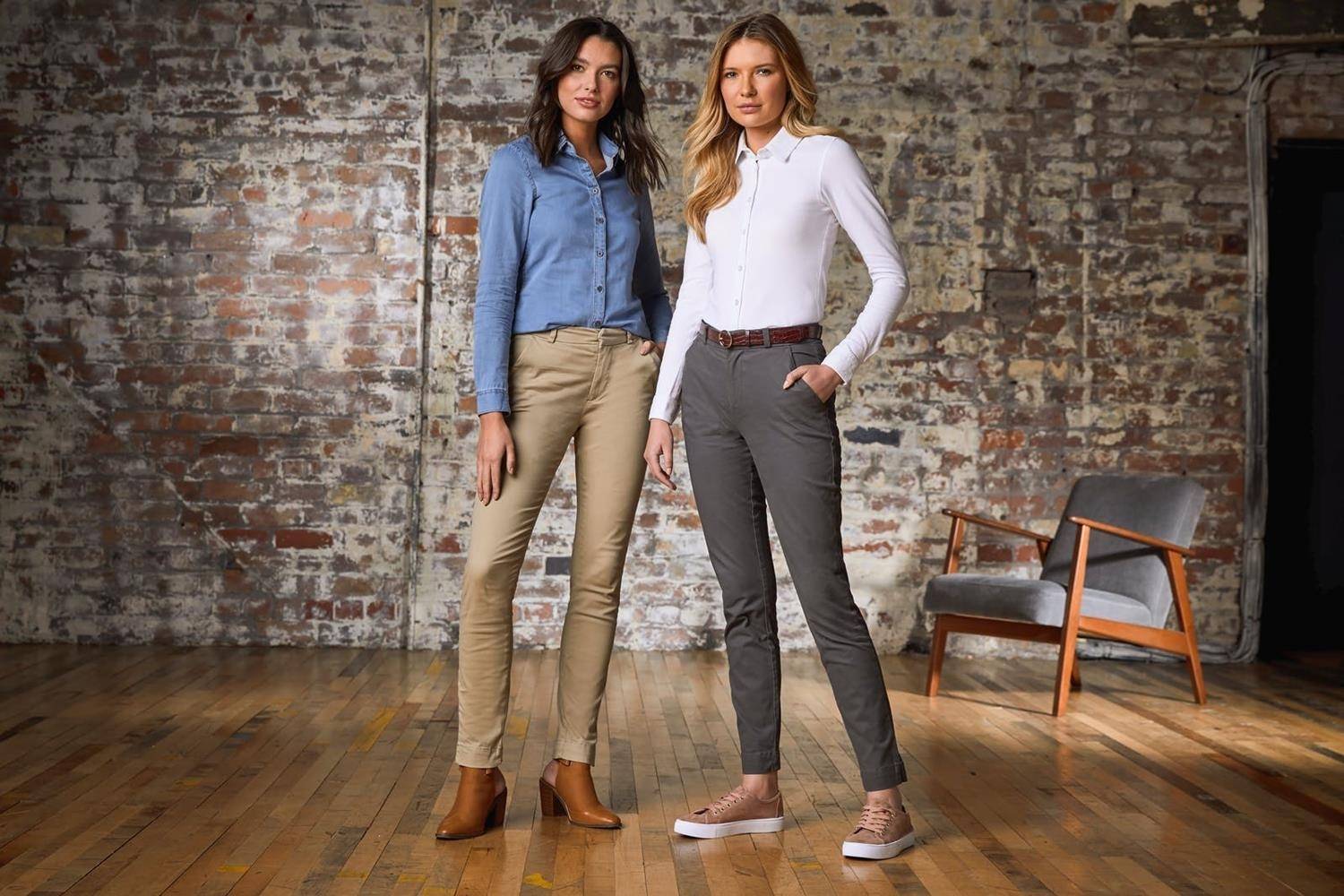 Spodnie damskie Chino o dopasowanym kroju