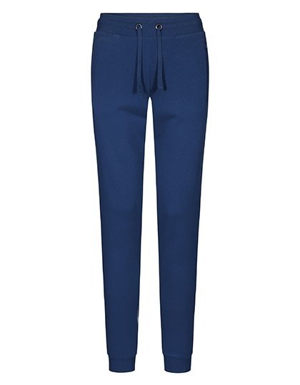 Spodnie dresowe damskie z zamykanymi kieszeniami w kolorze materiału