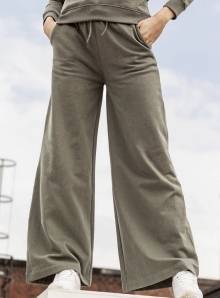 Spodnie dresowe w stylowym kroju typu dzwony, model damski