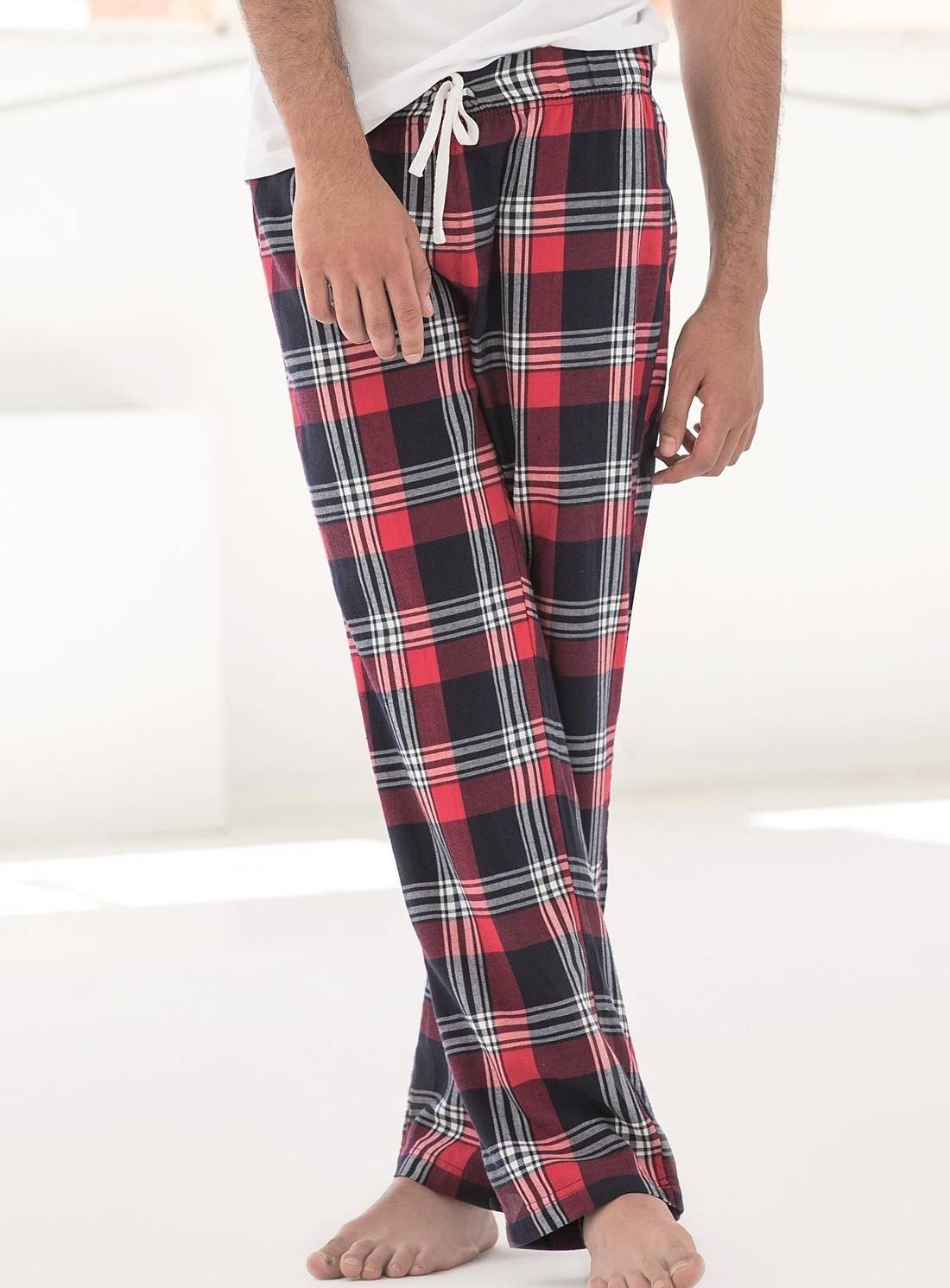 Spodnie męskie w szkocką kratę