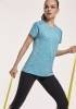 Sportowy T-shirt damski szybkoschnący w melanżowej kolorystyce