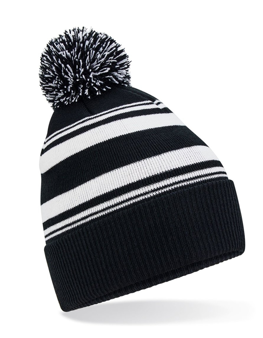 Striped Fan Beanie