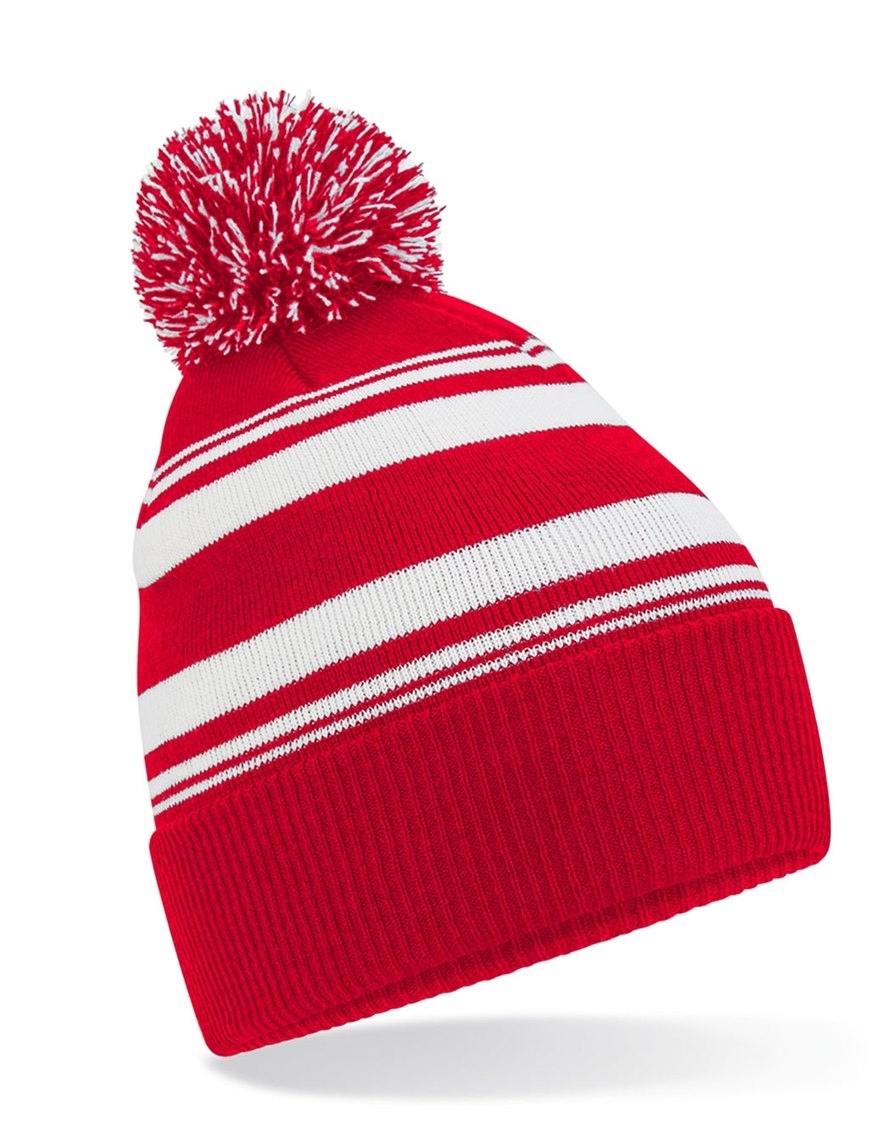 Striped Fan Beanie