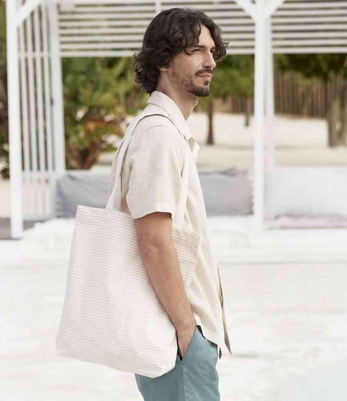 Striped Organic Cotton Bag