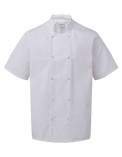 Studded Front Short Sleeve Chef´s Jacket